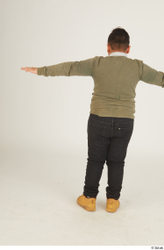 Whole Body Man T poses White Casual Chubby Standing Street photo references